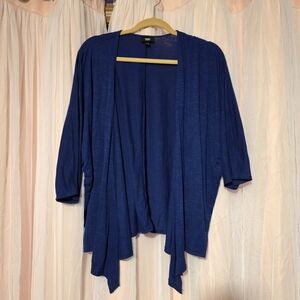 Blue Open-Front Women’s Cardigan Sweater